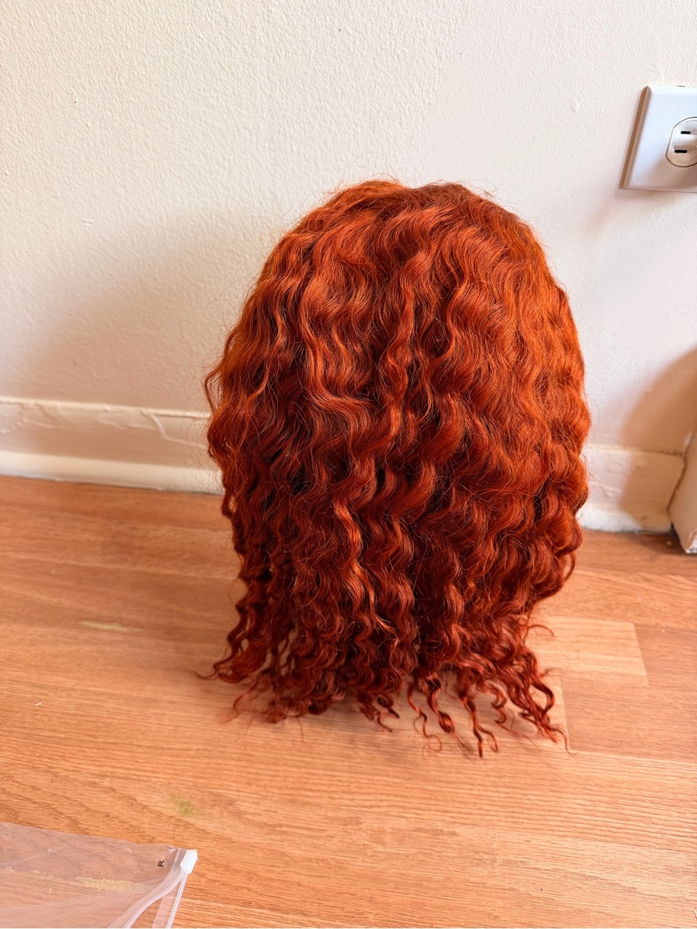Vibrant Copper Red Curly Women's Wig - Unbranded